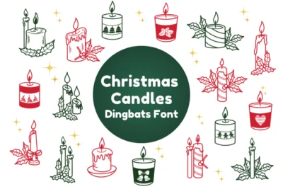 Christmas Candles Font