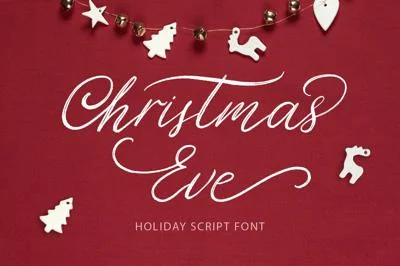 Christmas Eve. Holiday Script font.