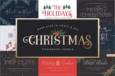 Christmas Font Bundle Free Download