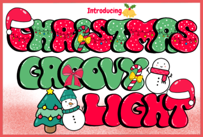 Christmas Groovy Light Font