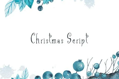 Christmas Scrip Christmas Font Font