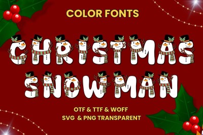 Christmas Snowman Font
