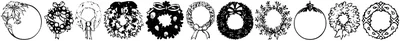 Christmas Wreath Font