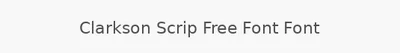 Clarkson Scrip Free Font Font