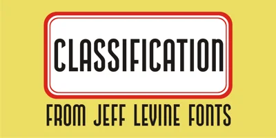 Classification JNL Font
