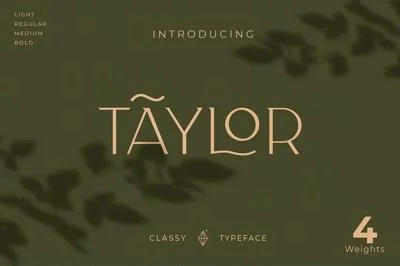 Classy Taylor Typeface