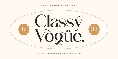 Classy Vogue Font