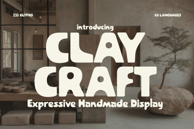 Claycraft - Bold Organic Display Font