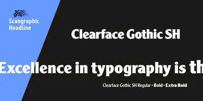 Clearface Gothic SH Font