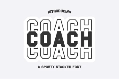 COACH STACKED Sporty Jersey Font