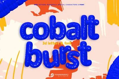 Cobal Burst 3D Letters & Font