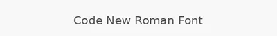 Code New Roman Font