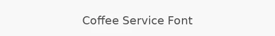 Coffee Service Font