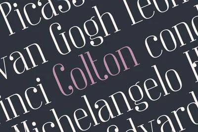Colton condensed serif font
