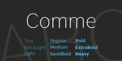 Comme Font Family Comme Font Family