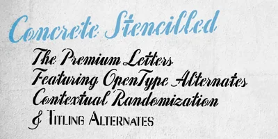 Concrete Stencil Font Free Download