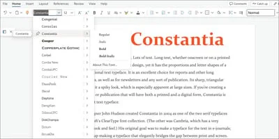 Constantia Font