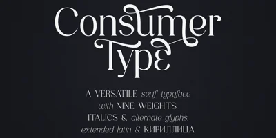 Consumer Type Font