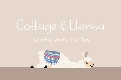 Cottage & Llama Quirky Handwriting Font