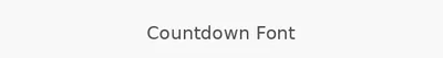Countdown Font