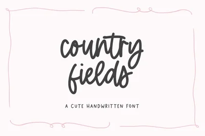 Country Fields | Cute Font