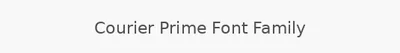 Courier Prime Font Family