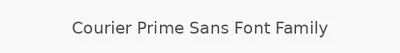Courier Prime Sans Font Family