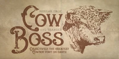 Cow Boss Font