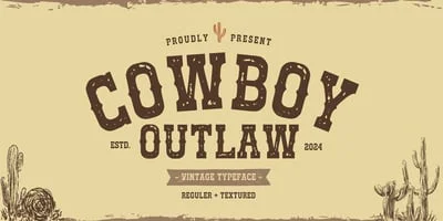 Cowboy Outlaw Font