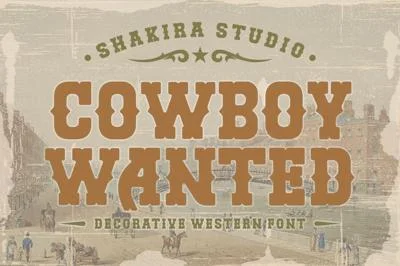 Cowboy Wanted - Western Retro Serif Font