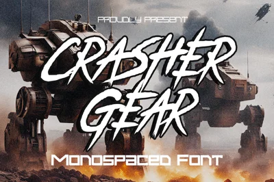 Crasher Gear-Monospaced Display Font