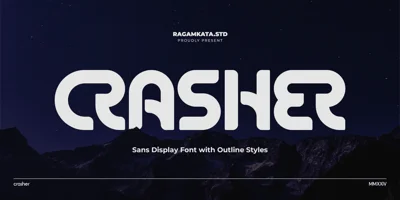 Crasher Outline Font