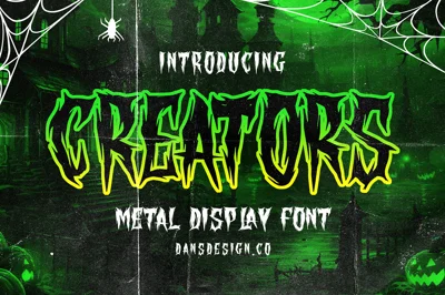 CREATORS Blackletter Metal Horror Font