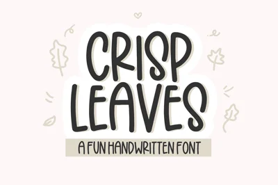 Crisp Leaves | Font with Doodles