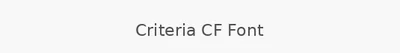 Criteria CF Font