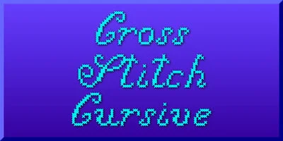 Cross Stitch Cursive Font