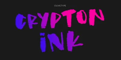 Crypton Ink Font