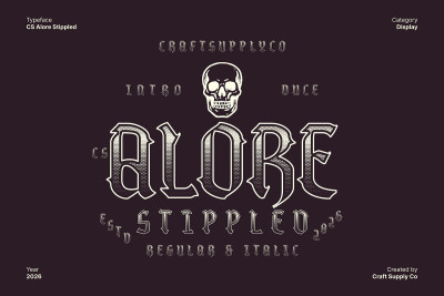 CS Alore Stippled Font