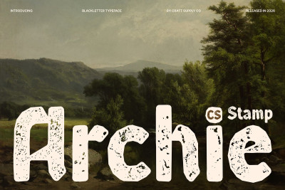 CS Archie Stamp Font