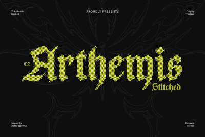 CS Arthemis Stitched Font