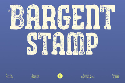 CS Bargent Stamp Font