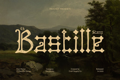 CS Bastille Stamp Font