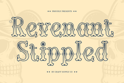 CS Revenant Stippled Font