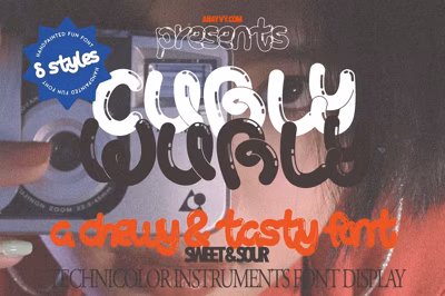 Curly Wurly | Retro Display Bubble Free Download