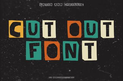CUT OUT FONT Paper Cut Handmade Free Download