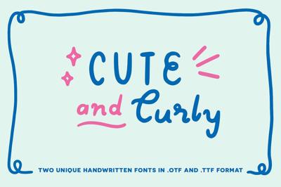 Cute & Curly handwritten fonts Free Download