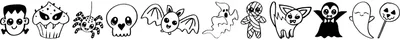 Cute Halloween Drawings Font