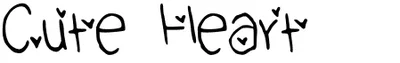 Cute Heart Font Font