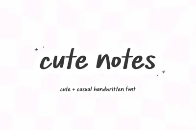 Cute Notes | Casual Print Font