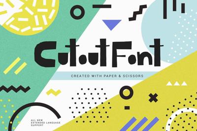 Cutout - bold uppercase font Free Download